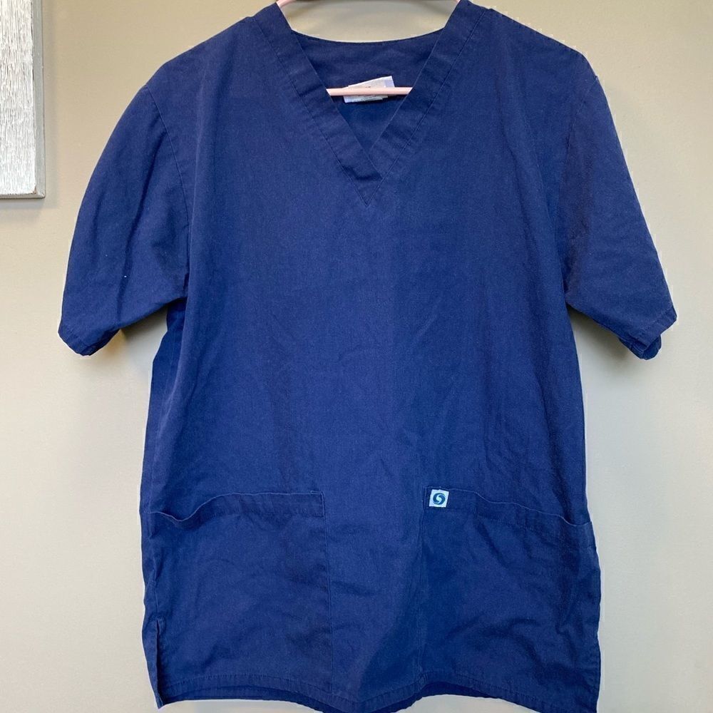 Unisex XS Blue Scrub Top